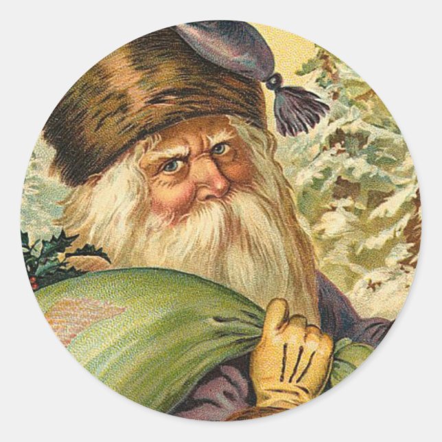 Pappa jul runt klistermärke (Framsida)
