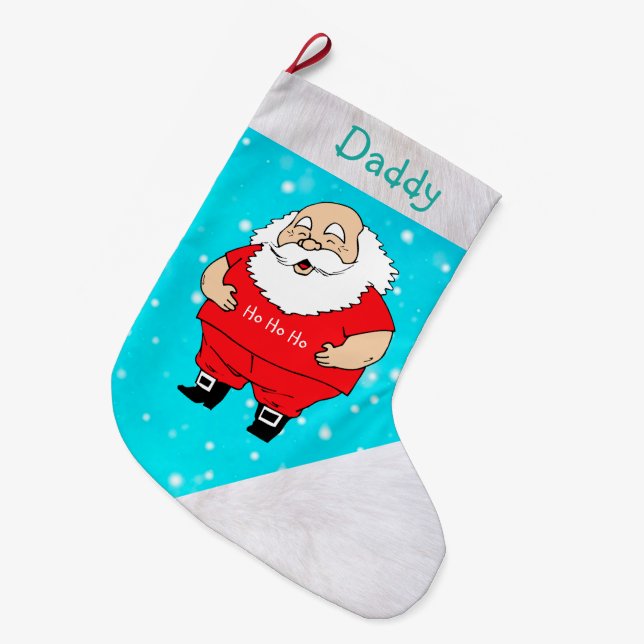 Pappa Jul Stocking/Jultomten Stor Julstrumpa (Framsidan (Hängande))
