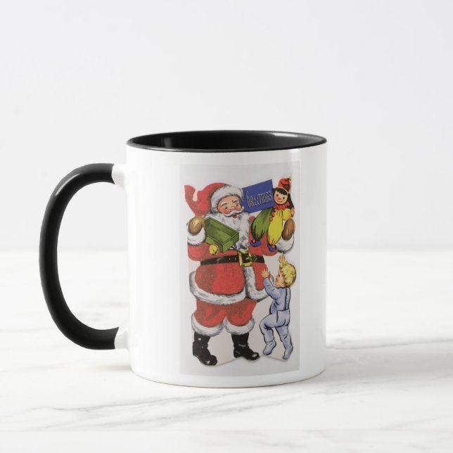Pappa jul Victorianjulkort Mugg (Vänster)