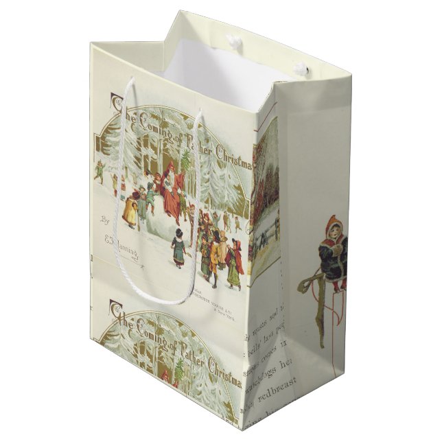 Pappa jul Vintage Bok gamla bokstäver (Framsidan Vinklad)