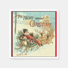 Pappa jul Vintage Jultomten Pappersservett