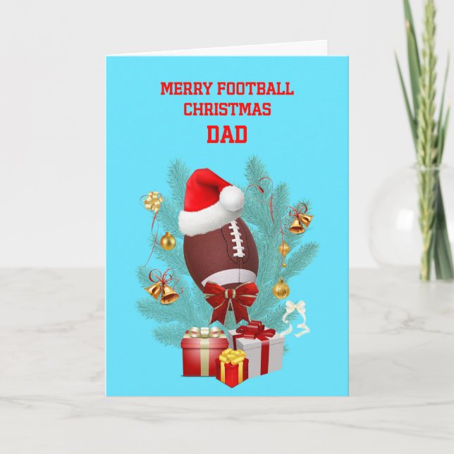 Pappa-julfotboll Helgkort (Framsida)