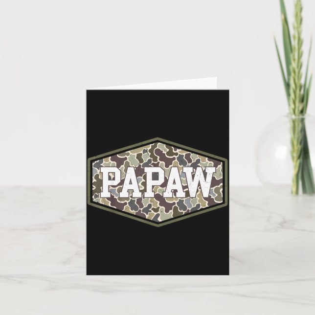 Pappa kamouflage fadersdag farfar kort (Framsida)