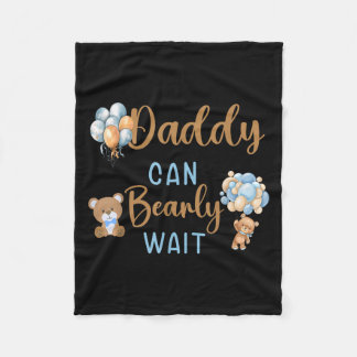 Pappa kan bearly wait Gender Neutral Baby Shower M Fleecefilt