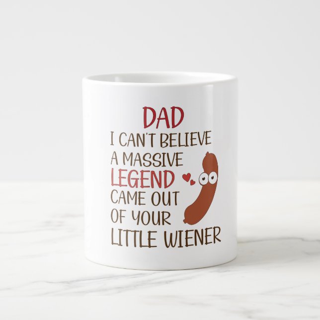 pappa kan inte tro att en stor legend kom - pappa jumbo mugg (Framsidan)