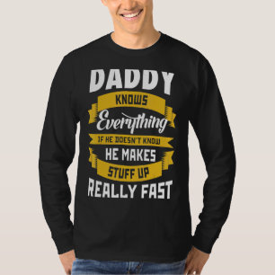 Pappa känner till allt Coola Fars dag Pappa Gran T Shirt