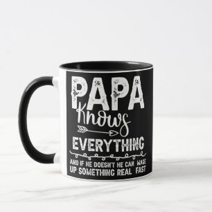 Pappa känner till allt Fars dag  Mugg