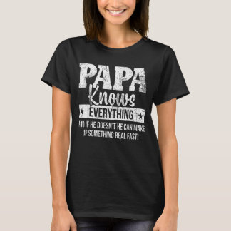 Pappa känner till allt Fars dag T Shirt