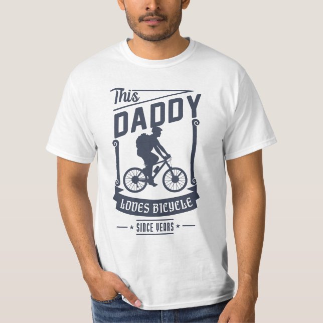 Pappa Kärlek Bicycle för Fars dag-gåva T Shirt (Framsida)