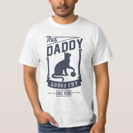 Pappa Kärlek Cat för Fars dag-gåva T Shirt
