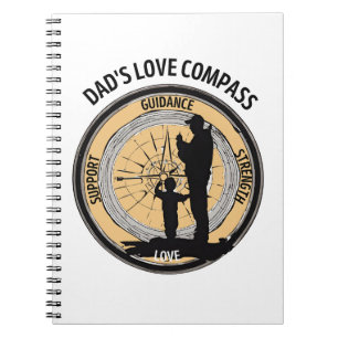 Pappa Kärlek Compass Anteckningsbok