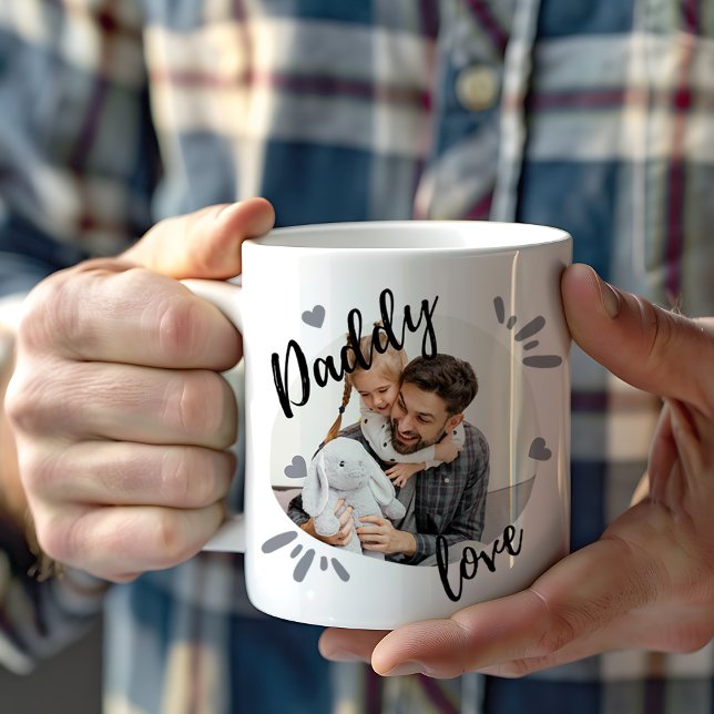 Pappa Kärlek | Cute Photo Fars dag Kaffemugg (Skapare uppladdad)