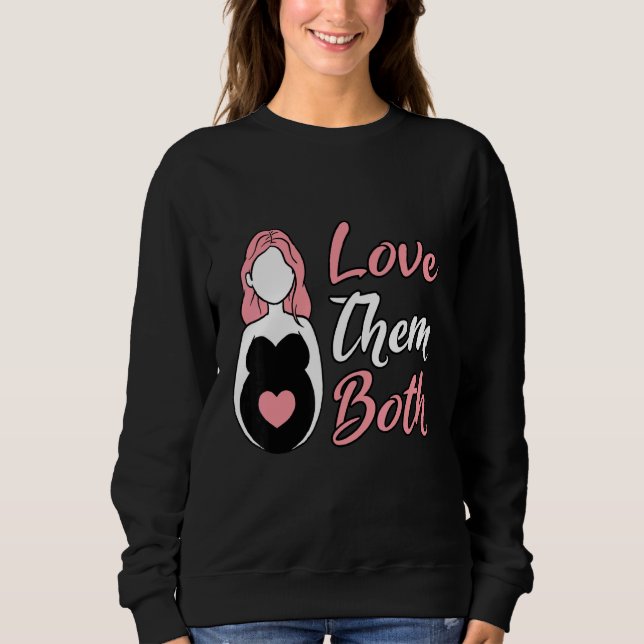 Pappa Kärlek De båda ProLife-gravida Mamma Mor T Shirt (Framsida)