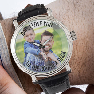 Pappa Kärlek Du till Rough och Back Photo Watch Armbandsur