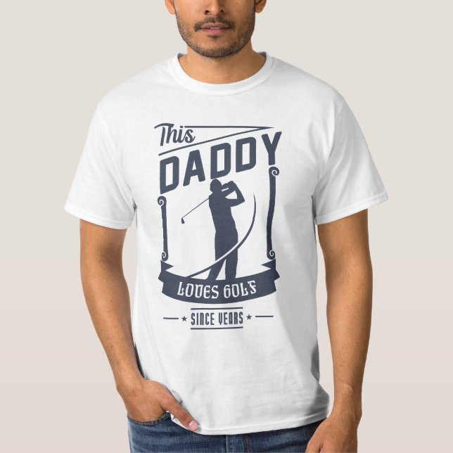 Pappa Kärlek Golf för Fars dag-gåva T Shirt (Framsida)