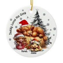 Pappa kärlek har sina barn (pojkar, flickor) prydn