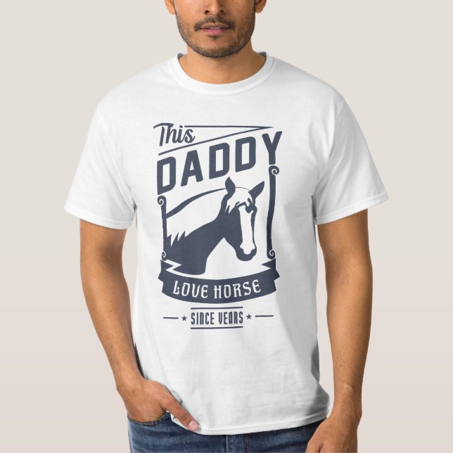 Pappa Kärlek Horse för Fars dag-gåva T Shirt (Framsida)