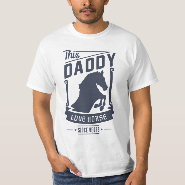 Pappa Kärlek Horse för Fars dag-gåva T Shirt (Framsida)