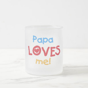 Pappa Kärlek Me T-shirts och gåvor Frostad Glasmugg