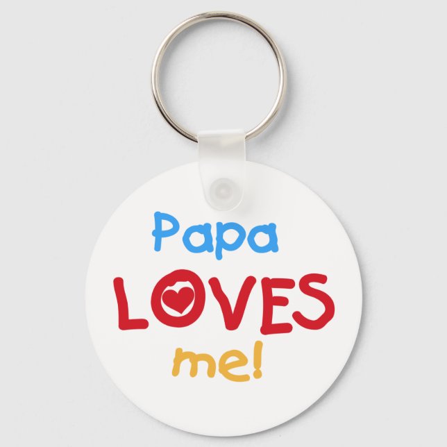 Pappa Kärlek Me T-shirts och gåvor Nyckelring (Framsida)