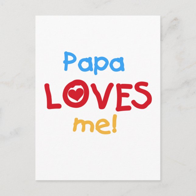 Pappa Kärlek Me T-shirts och gåvor Vykort (Framsida)