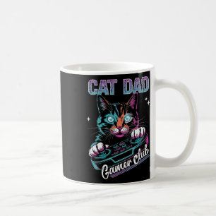 Pappa katt gamer klubb videospel spelande katt spe kaffemugg