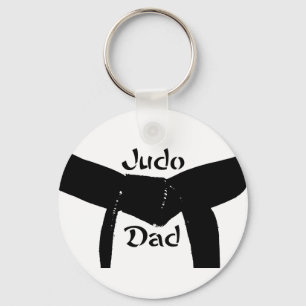 Pappa Keychain för Judo för kampsportsvartbälte Nyckelring