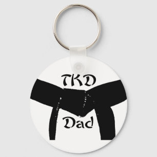 Pappa Keychain för kampsportsvartbälte TKD Nyckelring