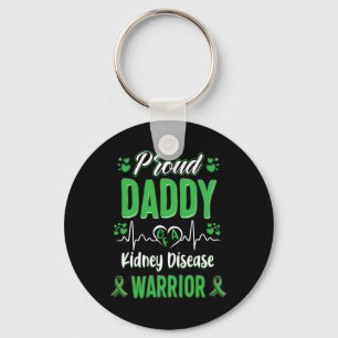 Pappa Kidney Disease Warrior Awareness Ribbon Gree Nyckelring