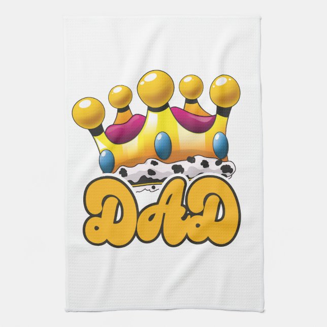 Pappa Kings krona Kökshandduk (Vertikal)