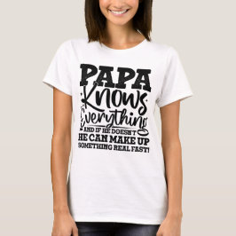PAPPA Know Allt Fars dag Coola Far Funny T Shirt