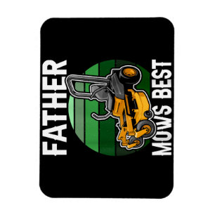 Pappa kör bäst Rolig traktorgräsklippare Retro grä Magnet