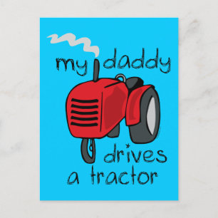 Pappa Kör En Traktor Vykort