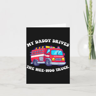 Pappa kör wee-woo lastbilen fantastisk söt far kort