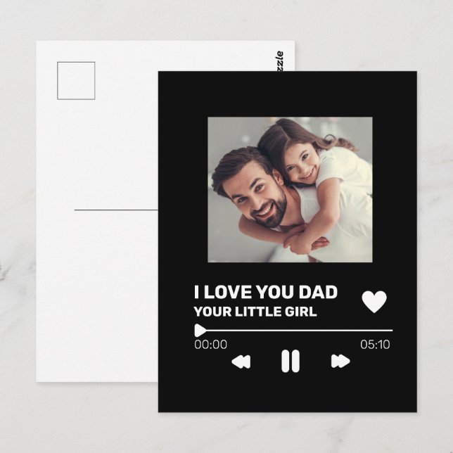 Pappa-kort för inspelning av Visningen anpassnings Vykort (Fram/baksida)