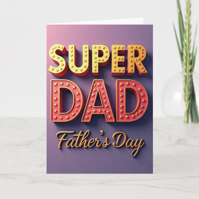 Pappa-kort med stjärnor kort (Framsida)