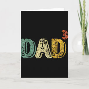 Pappa Kub T-Shirt Pappa Till Tre Mäns Citat Rolig Kort