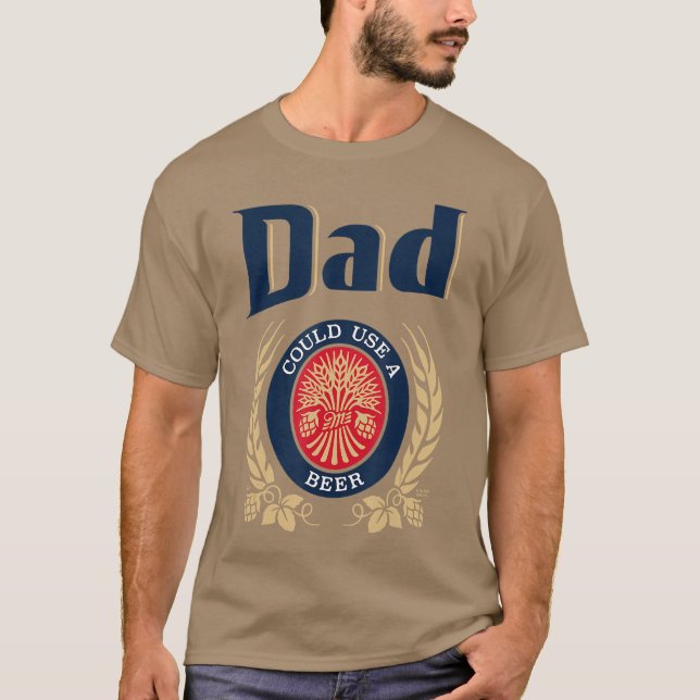 Pappa kunde använda en öl retro t shirt (Framsida)