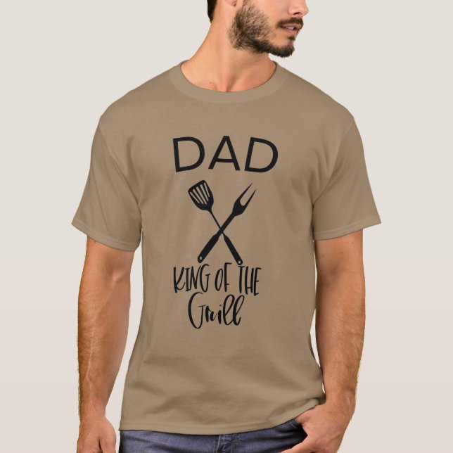 Pappa Kung i Grill T Shirt (Framsida)