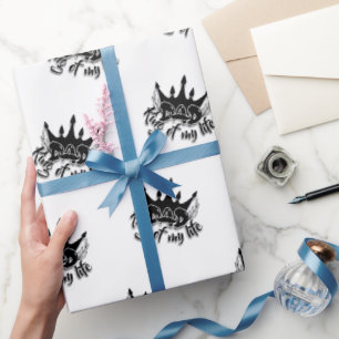 Pappa Kung i mitt liv, Fars dag Wrapping Papper Presentpapper