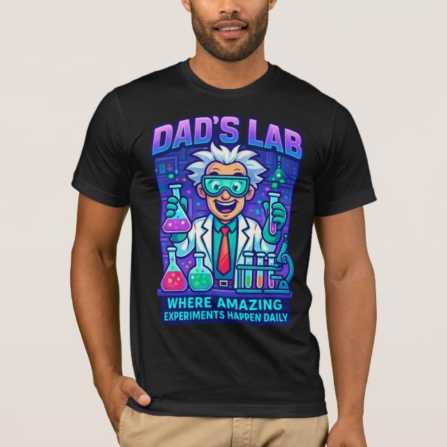 Pappa Lab Funny Science Fars dag Gift T Shirt (Framsida)