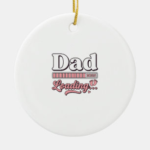 Pappa Laddar 2025 Baby Tillkännagivande Vintage T- Julgransprydnad Keramik