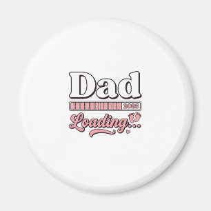 Pappa Laddar 2025 Baby Tillkännagivande Vintage T- Magnet