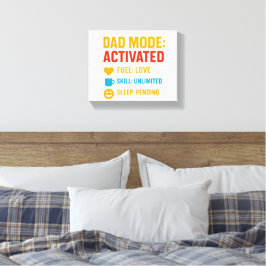 Pappa-läge aktiverat för Fars dag-gift Canvastryck