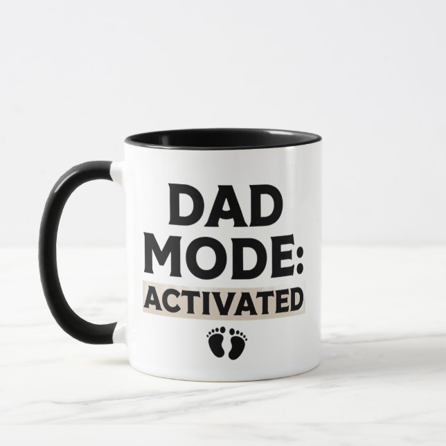 Pappa-läge Aktiverat Roligt Nytt Fadercitat Mugg (Vänster)