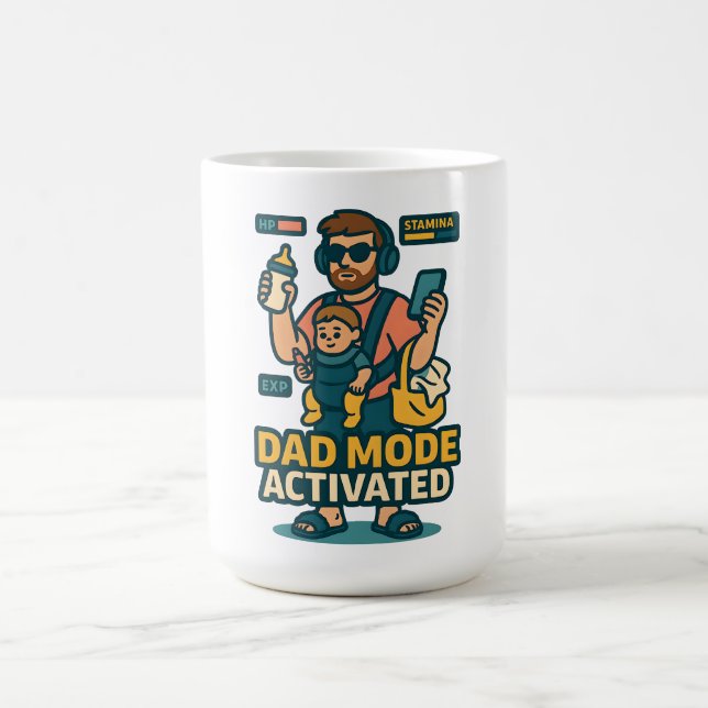 Pappa-läge aktiverat - Spelarstil för föräldrar Kaffemugg (Center)