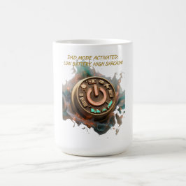 Pappa-läge Aktiverat T-shirt, Roligt Pappapresent Kaffemugg