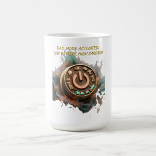 Pappa-läge Aktiverat T-shirt, Roligt Pappapresent Kaffemugg