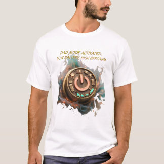 Pappa-läge Aktiverat T-shirt, Roligt Pappapresent T Shirt