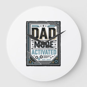 Pappa-läge aktiverat Vintage-gravering T-shirt-des Stor Klocka